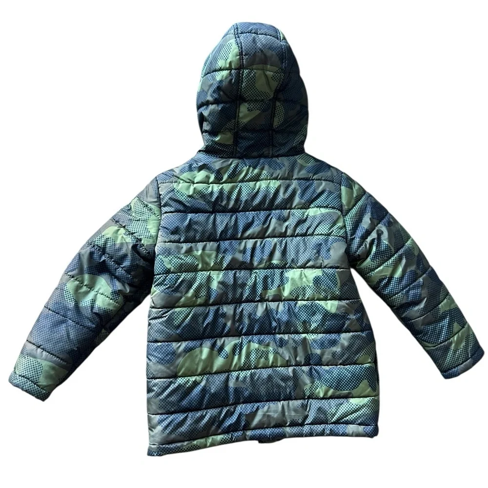Gymboree Boy's Camouflage Puffer Jacket Coat Green Size Small (5-6)